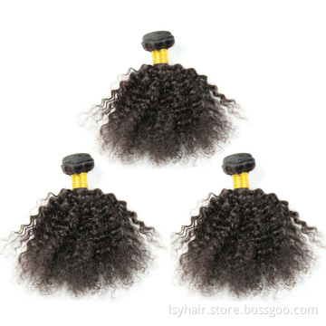 100% Virgin Brazilian Hair Drop Ship Hair Bundles Afro Puff Kinky Curly Mongolian Remy  Deep Wave Hair WEAVING